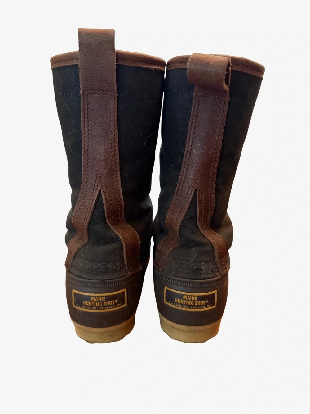 L.L. Bean Women's Brown and Tan Insulated Lace-Up Winter Boots